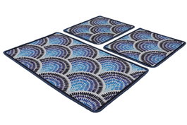 Mijölnir Juego de alfombrillas de baño Azul (3 piezas)